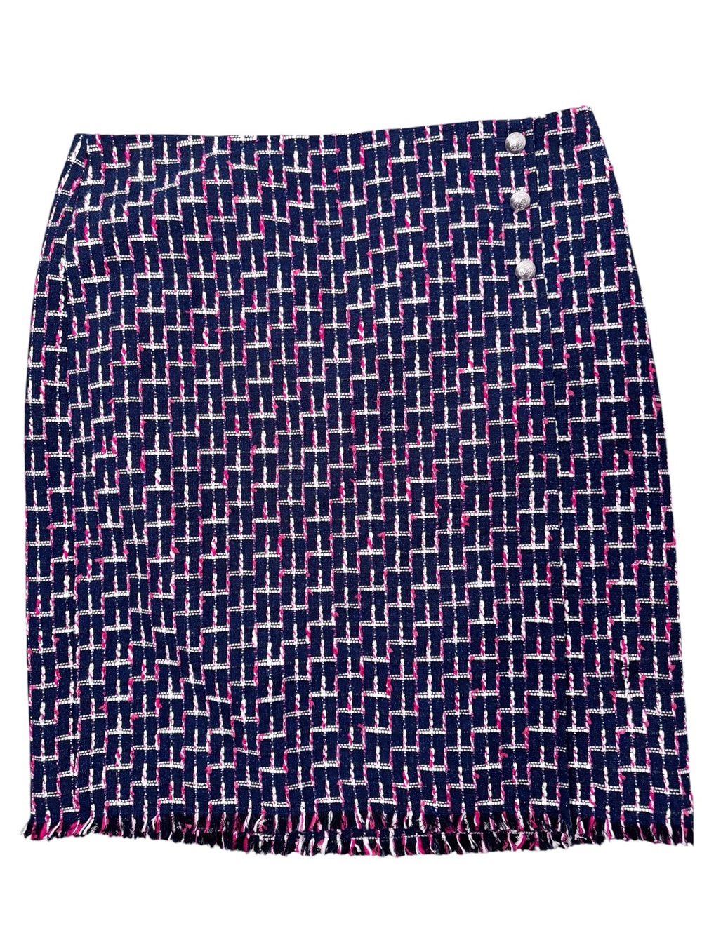 Talbots Red White Blue Fringe Skirt Size 16